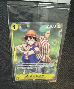 One Piece Monkey D Luffy OP10-111 Promo Card Mint Sealed w/ Stickers + BOOSTER ! - Image 5