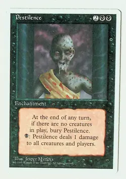 Pestilence - MTG Core Set 4th Edition Regular Card - Image 1