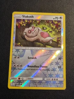 REVERSE HOLO Pokemon Sun & Moon Unified Minds TCG Card Slakoth 168/236 - Image 1