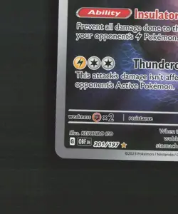 Bellibolt 201/197 Obsidian Flames Full Art Ultra Rare Holo Pokemon Card NM - Image 5