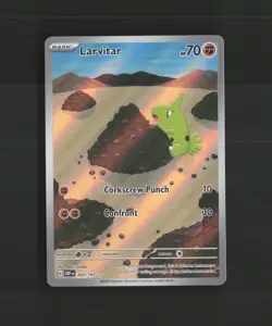 Larvitar 203/197 Obsidian Flames Full Art Ultra Rare Holo Pokemon Card NM - Image 1
