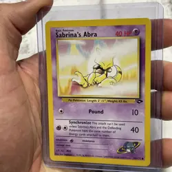 Sabrina's Abra 93/132 Gym Challenge Common Card WOTC Pokemon TCG LP/NM Vintage - Image 2