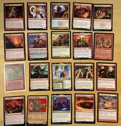 Magic The Gathering Lot Of 20 Red Cards Including Rares and Mythics NM - Image 1