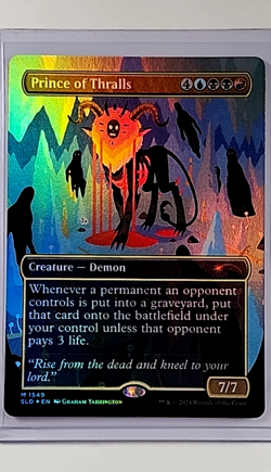 2024 MTG Magic the Gathering SLD Secret Lair Borderless Foil Prince of Thralls - Image 1