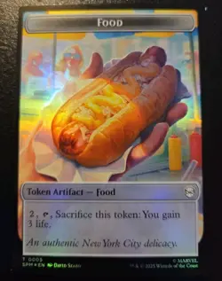 Food 0005 Robot 0006 Foil Token Spider-Man Magic: The Gathering - Image 1