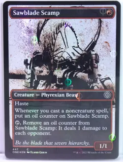 Sawblade Scamp [Near Mint] Showcase *Foil* {Phyrexia: All Will Be One} - Image 1
