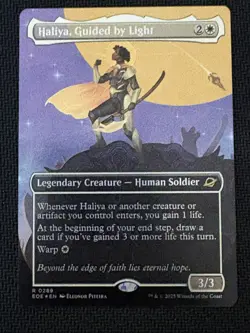 Haliya, Guided By Light (0289)(Rare)(Borderless)(Foil) - EOE - M/NM - Image 1