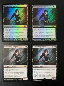 MTG- Captivating Vampire x4 (3x M11, 1x C17) (Two are FOIL) - Image 1