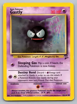 Pokemon TCG Base Set 2 Gastly #75 - Image 1