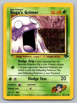 Pokemon TCG Gym Challenge Koga's Grimer #78 - Image 1