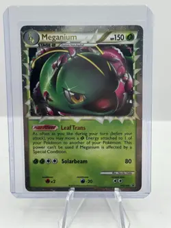 2010 Pokemon Heart Gold Soul Silver Holo Black Star Promo HGSS08 Meganium - MP - Image 1
