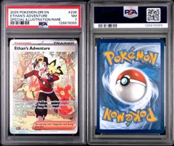 POKEMON DESTINED RIVALS SPECIAL ILLUSTRATION RARE ETHAN'S ADVENTURE #236 PSA 7 - Image 3