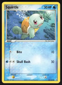 Squirtle 63/95 Non-holo Common Pokemon Unleashed LP - Image 1