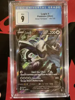 Pokemon Lugia V #186 Silver Tempest Alt Art CGC 9 Mint - Image 1
