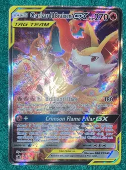 Pokemon Charizard & Braxien Tag Team GX Promo SM230 NM - Image 1