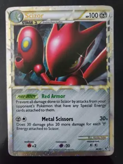 Scizor Prime 84/90 Holo Ultra Rare Pokemon TCG HGSS Undaunted LP-NM Holo Bleed - Image 1