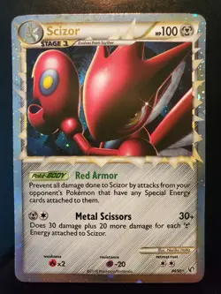 Scizor Prime 84/90 Holo Ultra Rare Pokemon TCG HGSS Undaunted LP-NM Holo Bleed - Image 2