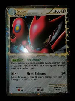 Scizor Prime 84/90 Holo Ultra Rare Pokemon TCG HGSS Undaunted LP-NM Holo Bleed - Image 3