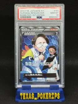 Japanese Pokemon Fa/Fossil Researcher 101/096 XY Rising Fist PSA 10 GEM MT - Image 1