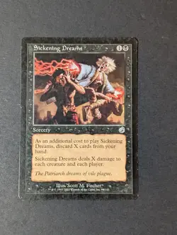 MTG Card - 1x Sickening Dreams - Torment - LP Vintage Black, Magic The Gathering - Image 2