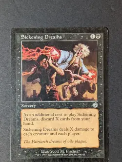MTG Card - 1x Sickening Dreams - Torment - LP Vintage Black, Magic The Gathering - Image 4