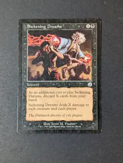 MTG Card - 1x Sickening Dreams - Torment - LP Vintage Black, Magic The Gathering - Image 5