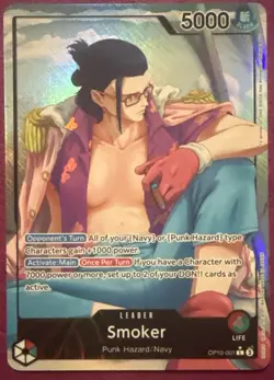 One Piece Card Game Smoker Parallel OP10-001 Leader Rare NM English - Image 1