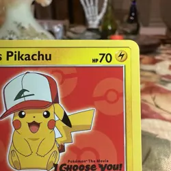Ash's Pikachu SM109 Movie Exclusive Black Star Promo NM Pokemon Card English - Image 4