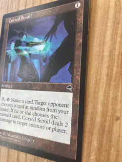 MTG Tempest 1997 Cursed Scroll NM Card English TMP Rare Set Silver Age Staple 742818065283 - Image 2