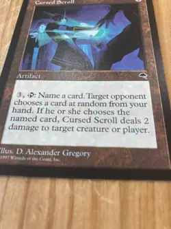 MTG Tempest 1997 Cursed Scroll NM Card English TMP Rare Set Silver Age Staple 742818065283 - Image 4