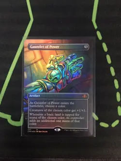 MTG Magic The Gathering Gauntlet Of Power Foil Borderless 447 DMR Commander - Image 1