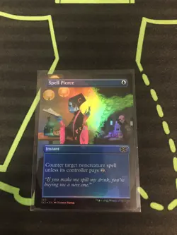 MTG Magic The Gathering Spell Pierce Foil Borderless Blue Instant Commander - Image 1