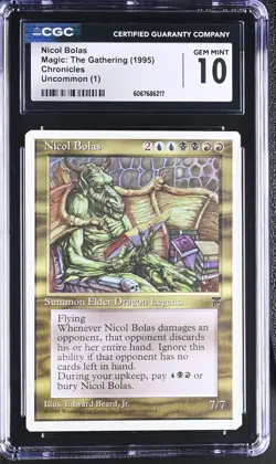 NICOL BOLAS Chronicles Rare CGC 10 Vintage MTG [Nostalgium] - Image 1