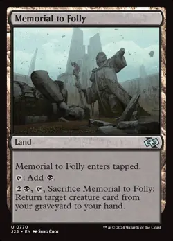 (x4) Memorial to Folly 0770 Playset Uncommon Foundations Jumpstart MTG Near Mint - Image 1