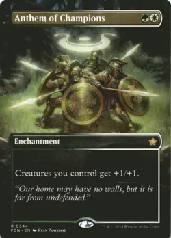 MTG Anthem of Champions (Borderless) Normal NM Foundations Magic 344 - Image 1