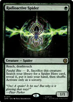 MTG Radioactive Spider Normal NM Marvel's Spider-Man Magic 111 - Image 1