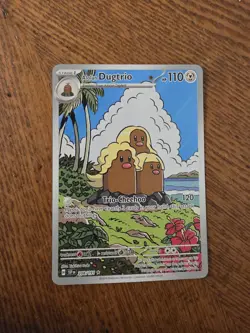 Pokemon TCG Alolan Dugtrio Holo Card 208/191 Sv08 Surfing Sparks Nm/M - Image 1