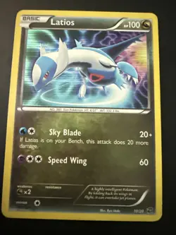 Pokemon Latios Holo TCG #10/20 Dragon Vault 2012 Black White, LP/MP Condition - Image 1
