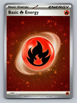 🌀 2x SWIRL Pokemon TCG - Basic Fire Energy - Reverse Holo - Pokemon 151 SVE 002 - Image 1