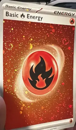 🌀 2x SWIRL Pokemon TCG - Basic Fire Energy - Reverse Holo - Pokemon 151 SVE 002 - Image 3