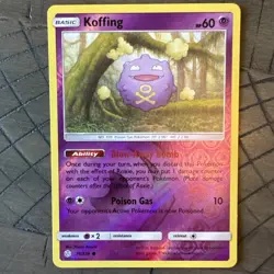 KOFFING 76/236 REVERSE HOLO COMMON POKEMON TCG: SUN & MOON - COSMIC ECLIPSE NM - Image 1