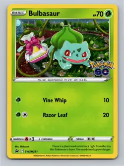 Pokemon TCG Bulbasaur SWSH231 Holo Black Star Promo - Image 1