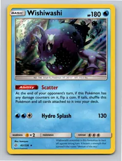 Pokemon TCG Wishiwashi Holo Rare - Image 1