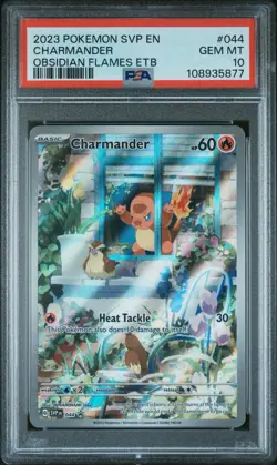 PSA 10 - 2023 Pokemon Obsidian Flames CHARMANDER Black Star Promo #044 - Image 1