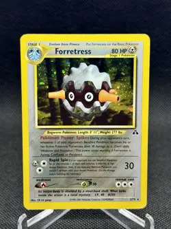 Pokemon TCG Forretress 2/75 Holo Rare Neo Discovery MP Vintage WOTC Free Ship - Image 1