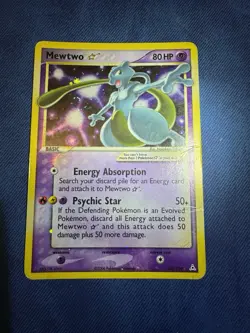 Pokemon Mewtwo Gold Star EX Holon Phantoms Holo Ultra Rare #103/110 HP - DMG - Image 5