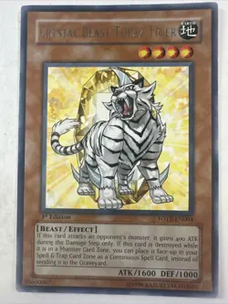 Yugioh Crystal Beast Topaz Tiger FOTB-EN004 Rare 1st Edition - Image 1