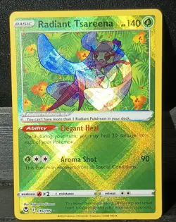 Pokemon Card-Radiant Tsareena 16/195 Silver Tempest Holo Version Near Mint - Image 1