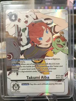 Takumi Aiba (SP Rare) - BT23 Digimon Card Game NM English - Image 1