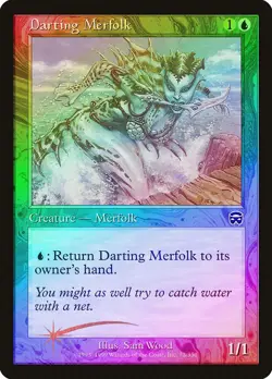 Darting Merfolk FOIL Mercadian Masques NM Blue Common MAGIC MTG CARD ABUGames - Image 1